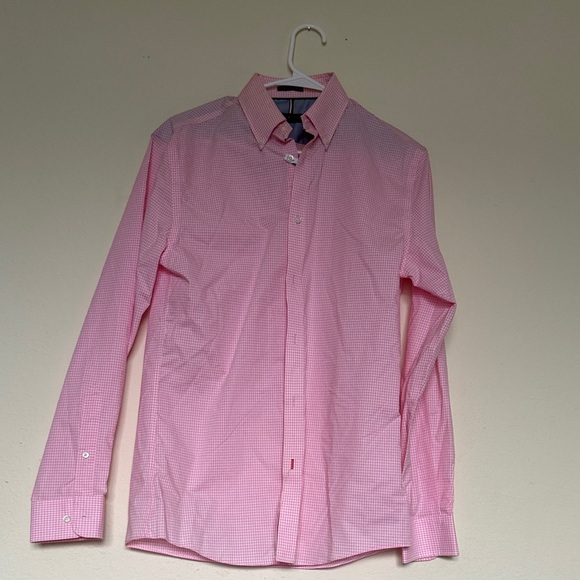Men's Pink Checkered Shirt - Picture 1 of 4